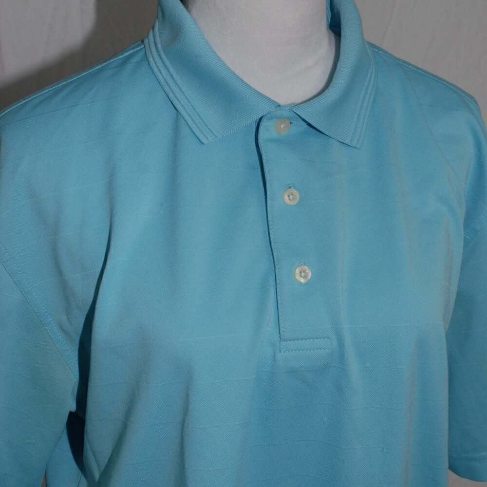 Sky Blue Golf Polo Champions Tour Mens Medium Shirt AUC